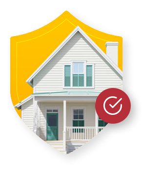 A graphic representation of a protected house.