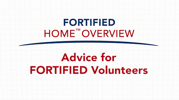 Advice for FORTIFIED Volunteers video