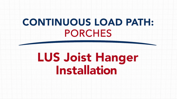 LUS Joist Hanger Installation video