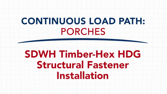SDWH Timber Hex HDG Structural Fastener Installation video